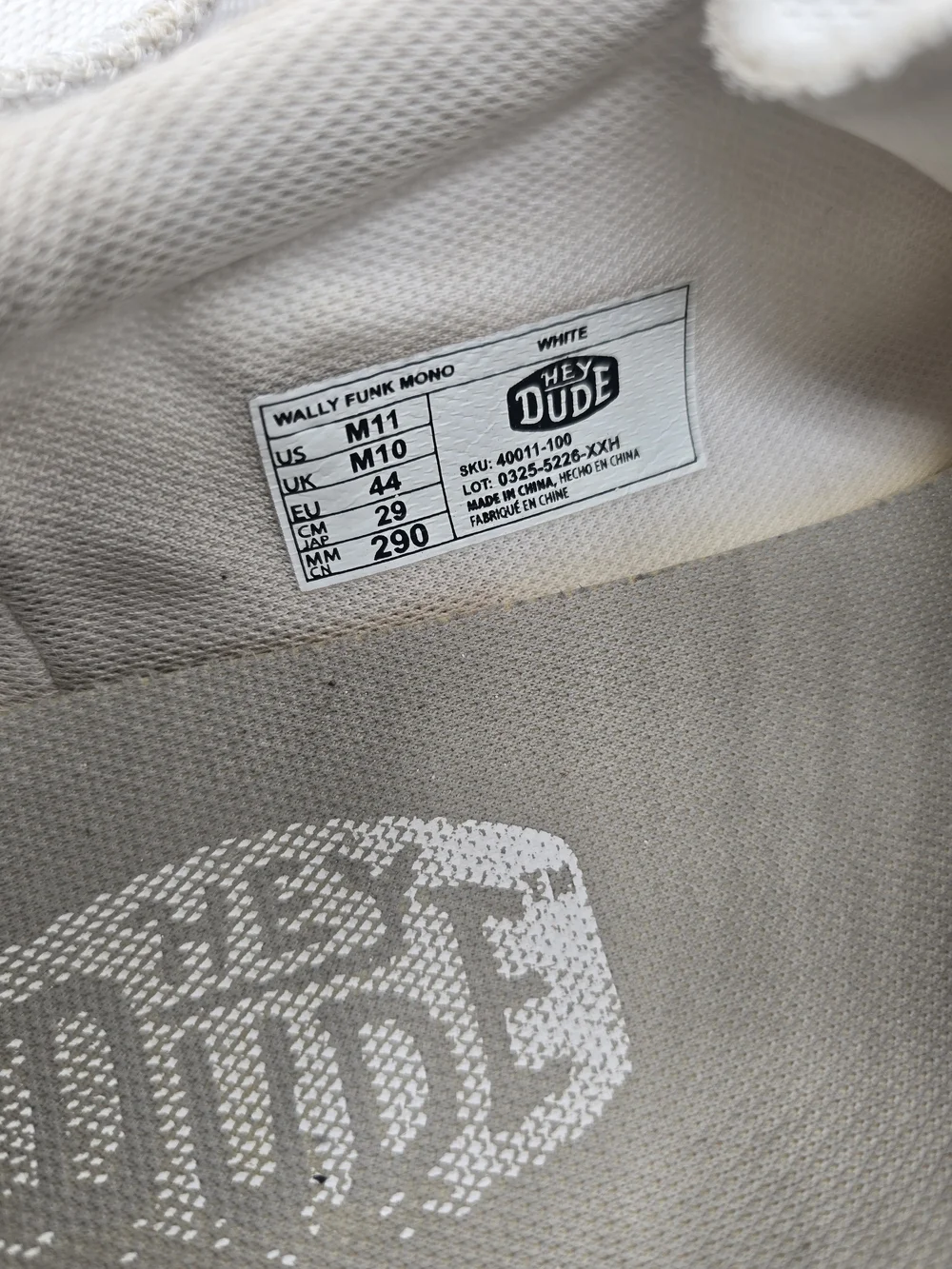 Hey Dude White and Beige Slip-On‎ Shoe